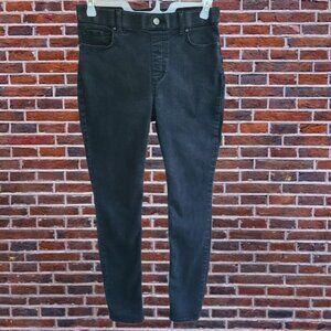 Lee Womens Slim Fit Skinny Ankle Jeans High Rise Pull on Black Size 10